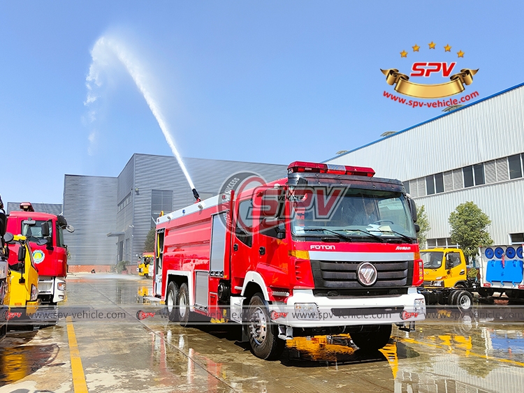 12,000 Litres Water Foam Fire Truck FOTON - Testing 1